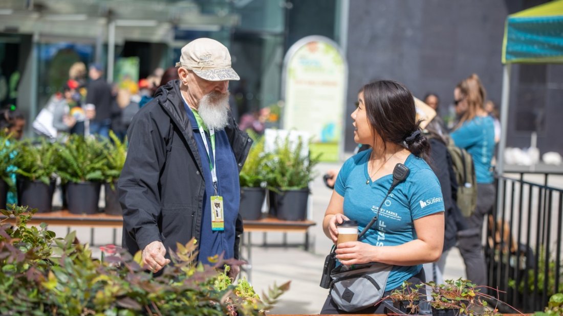 staff at plant sale