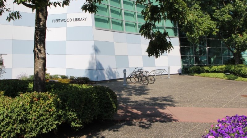 exterior of Fleetwood Library in Surrey