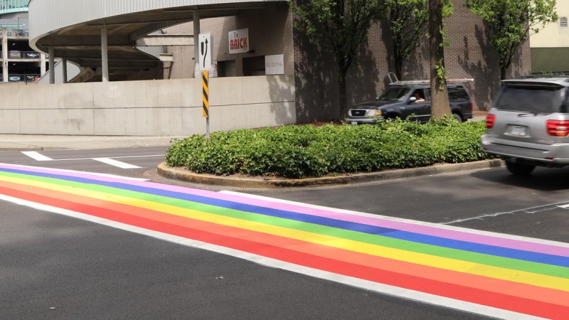 rainbow crosswalk