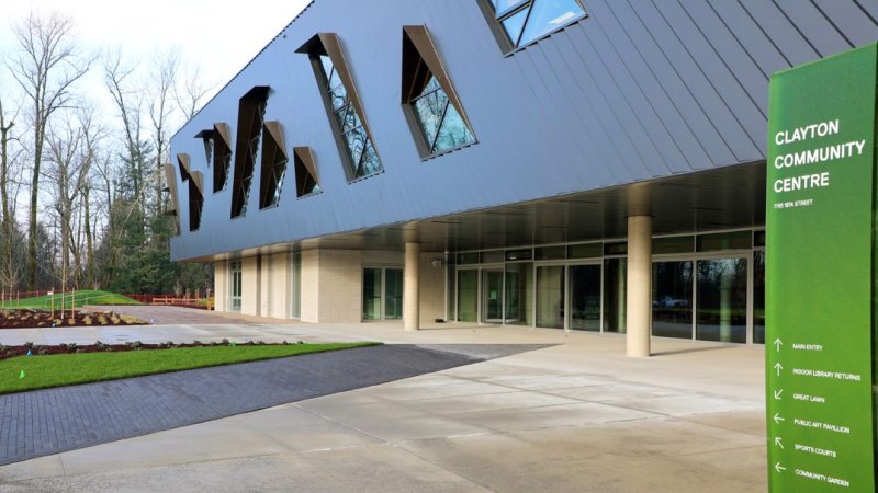 Clayton Community Centre's front entrance.