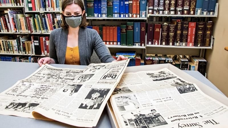 The reference room at the Surrey Archives