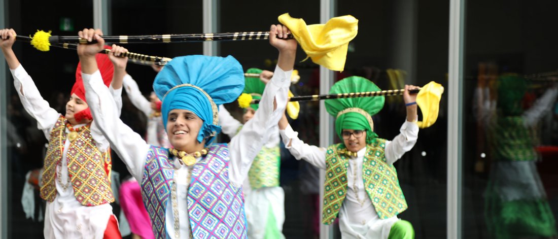 Bhangra dancers