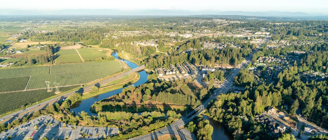 Nicomekl Riverfront Park Aerial