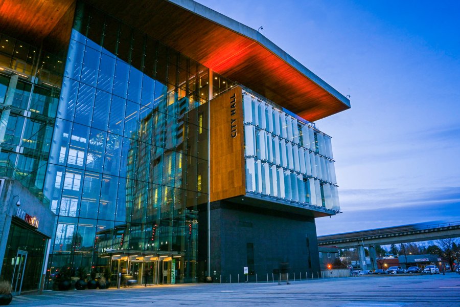 Surrey City Hall at Dusk